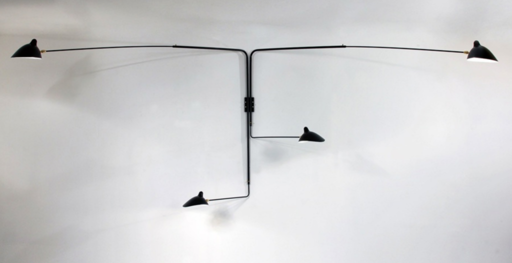Serge Mouille 4 Arm wall lamp replica